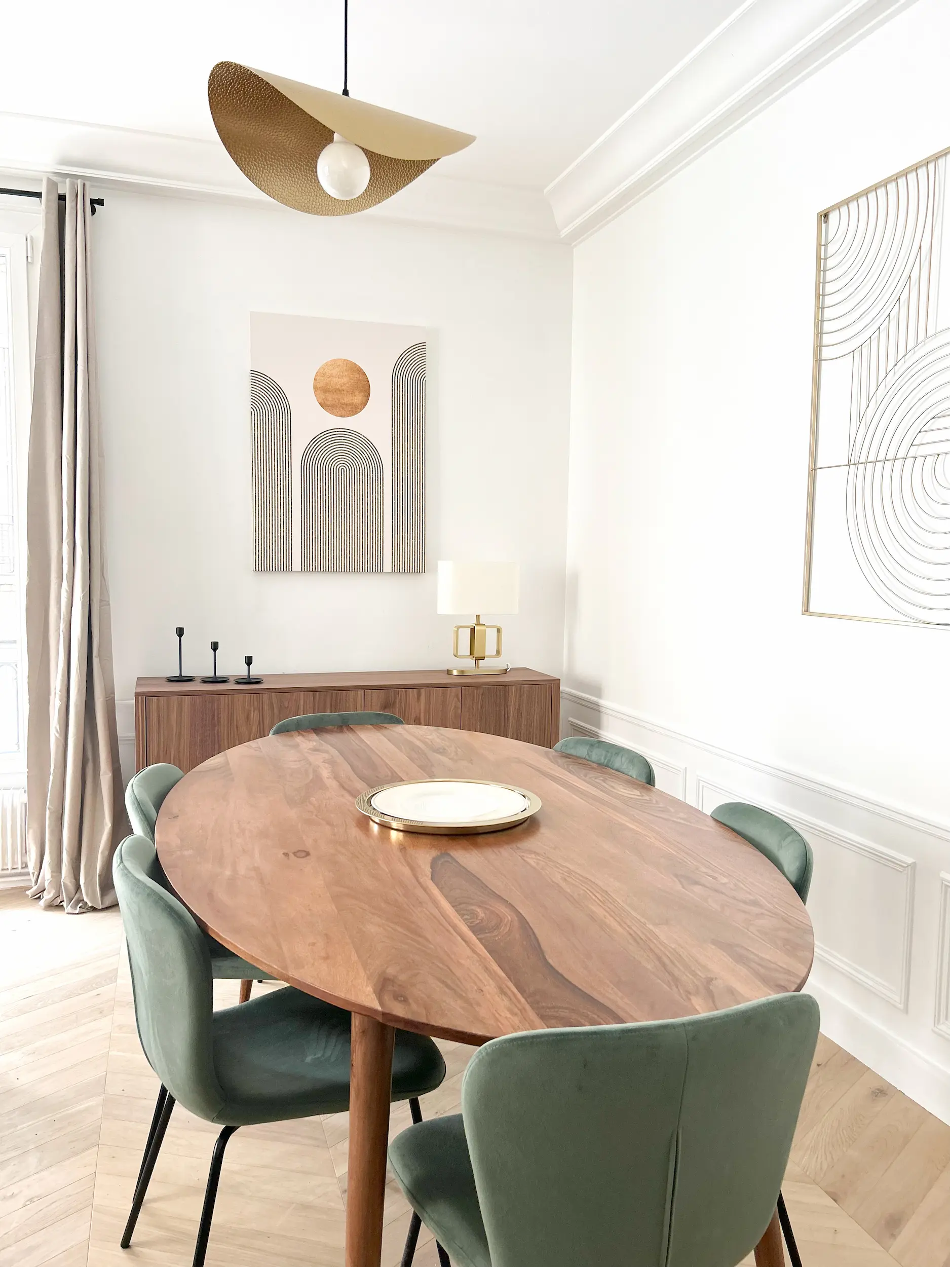 Table à manger mobilier salle à manger appartement Paris 16e, Studio LC Design