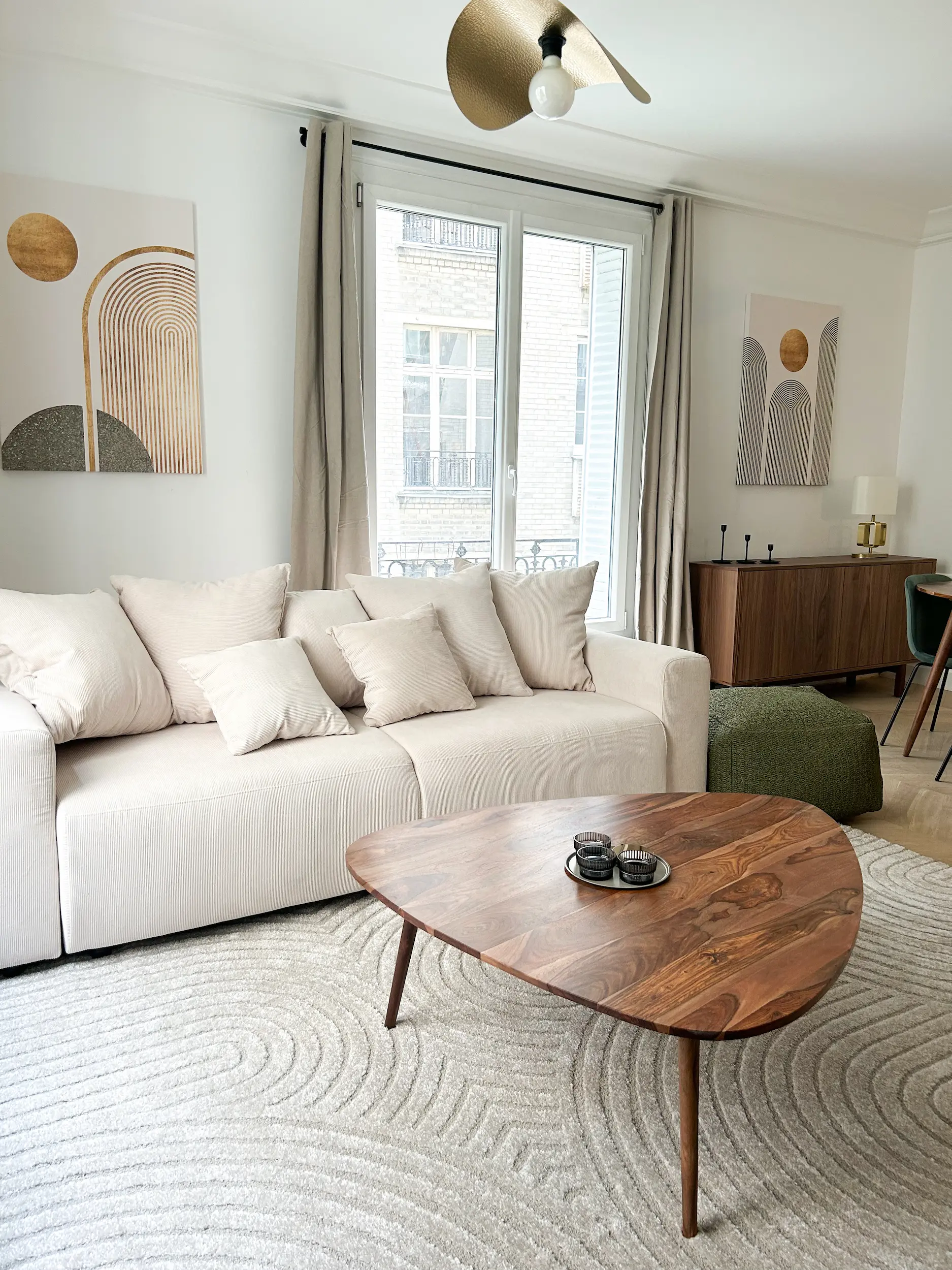 ue ensemble salon appartement rénové Paris 16e, Studio LC Design