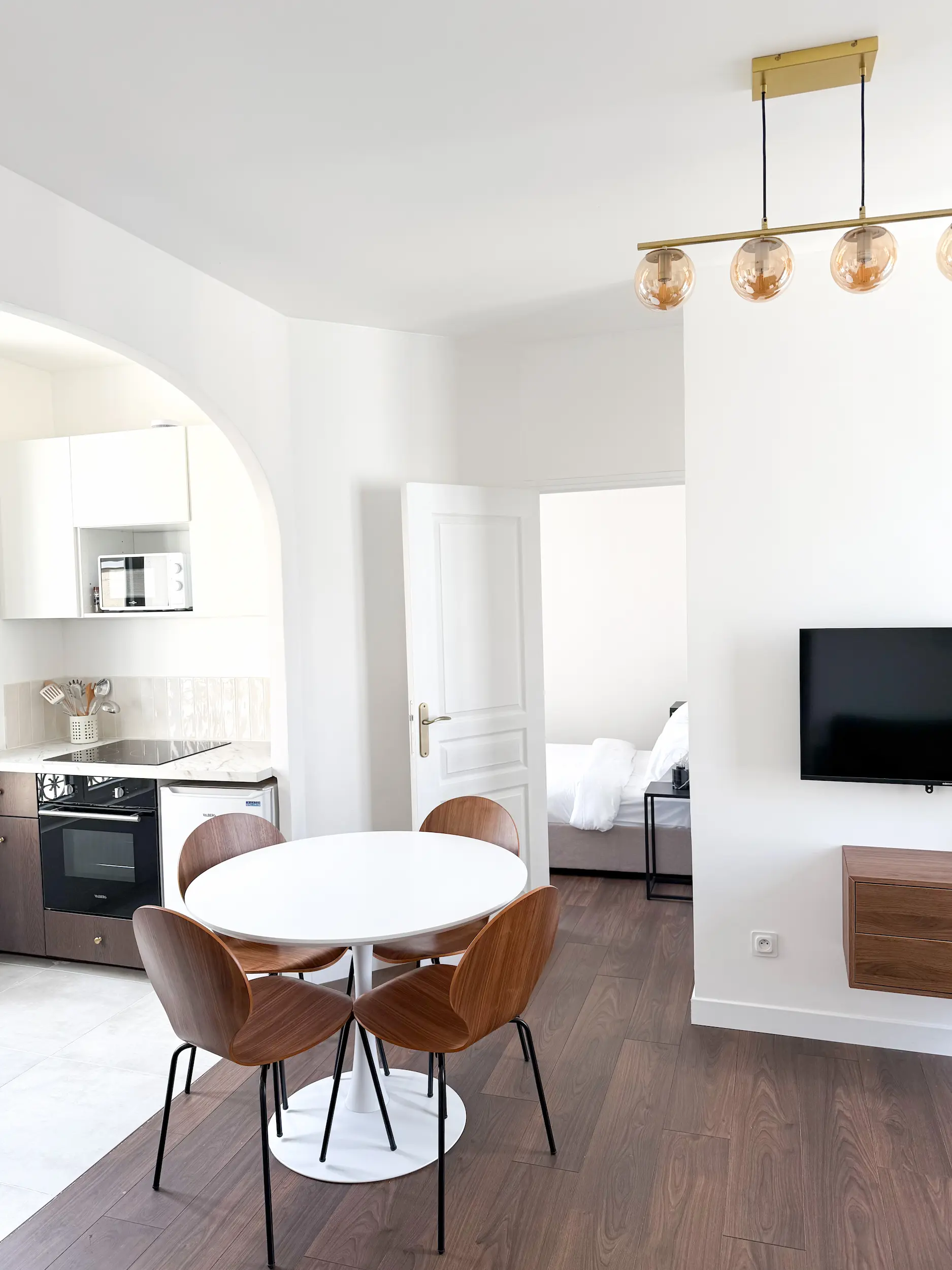 Pièce de vie appartement rénové, LC Design, Paris