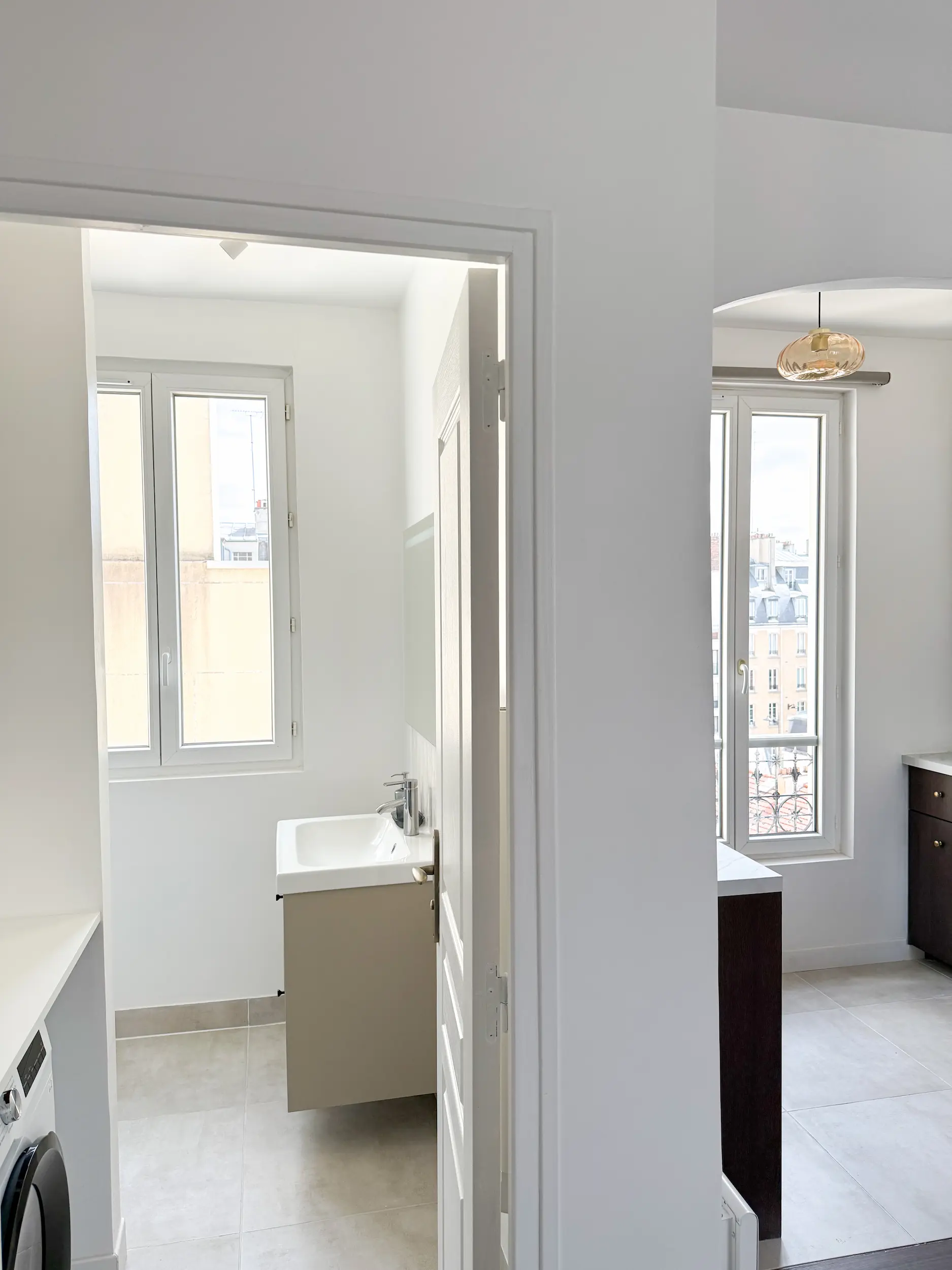 Vue salle de bain appartement 75 m² Paris 14e, Studio LC Design